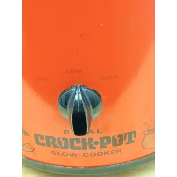Vintage rival crock pot Orange with graphics. Tested and works - Picture 3 of 12